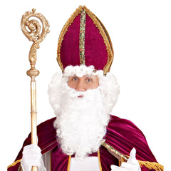 Chapeau Mitre Rouge / Mitre de Cardinal / Coiffe Saint Nicolas / La Maison Du Déguisement