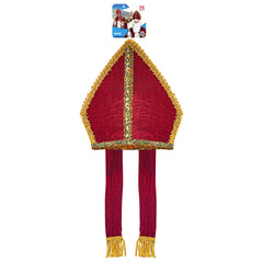 Chapeau Mitre Rouge / Mitre de Cardinal / Coiffe Saint Nicolas / La Maison Du Déguisement