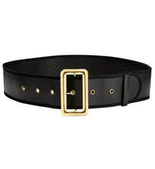 Ceinture Simili Cuir Noir / Ceinture large en simili cuir avec boucle / Ceinture Père Noël / Ceinture de pirate | La Maison du Deguisement