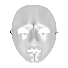 Masque Mime Visage Argent / Masque Neutre Argent Avec Front / La Maison Du Déguisement