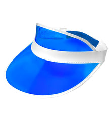 Casquette visière Néon Bleu / visière poker Bleu / Chapeau Visière Bleu / La Maison du Déguisement
