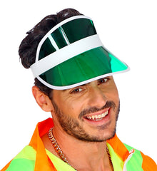 Casquette visière Néon Vert / visière poker Vert / Chapeau Visière Vert / La Maison du Déguisement