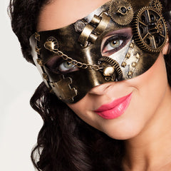 Masque Steampunk Adulte / Loup Steampunk Effet Métal / Lunettes Steampunk / La Maison Du Déguisement