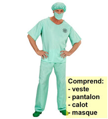 Déguisement Chirurgien Urgentiste Adulte / Costume Docteur Urgences Homme / La Maison Du Déguisement