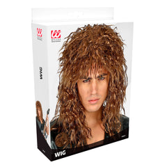 Perruque Rock Star Année 80 Châtain Homme / Perruque Hard Rockeur Châtain / La Maison Du Déguisement