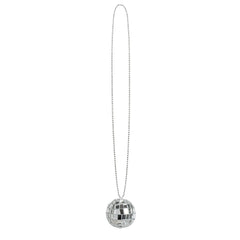 Collier Boule Disco Argent / Collier Pendentif Boule Disco Argent / La Maison Du Déguisement