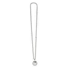 Collier Boule Disco Led Argent / Collier Pendentif Boule Disco Lumineux Argent / La Maison Du Déguisement