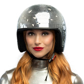 Casque Disco Argent / Casque De Boule Disco Argent / Casque Miroir Boule Disco Argent / La Maison Du Déguisement