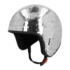 Casque Disco Argent / Casque De Boule Disco Argent / Casque Miroir Boule Disco Argent / La Maison Du Déguisement