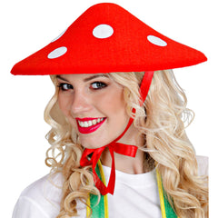Chapeau Champignon Feutre / Coiffe Champignon Rouge et Blanc / La Maison Du Déguisement