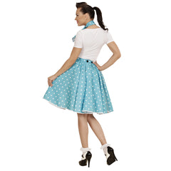 Jupe à Pois Années 50 Avec Foulard Assorti / Jupe année 60 Blanc à Pois / La Maison Du Déguisement