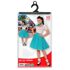 Jupe à Pois Années 50 Avec Foulard Assorti / Jupe année 60 Blanc à Pois / La Maison Du Déguisement