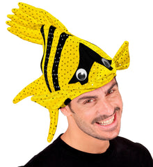 Chapeaux poisson tropical Jaune / Coiffe poisson Jaune / La Maison Du Déguisement