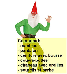 Déguisement Nain Vert Adulte / Costume Lutin Vert Homme / La Maison Du Déguisement