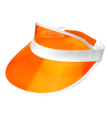 Casquette visière Néon Orange / visière poker Orange / Chapeau Visière Orange / La Maison du Déguisement