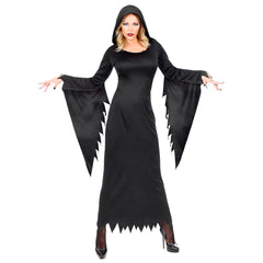 Déguisement Robe Gothic Queen Addams Noir / Costume Sorcière Femme / La Maison Du Déguisement
