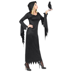 Déguisement Robe Gothic Queen Addams Noir / Costume Sorcière Femme / La Maison Du Déguisement