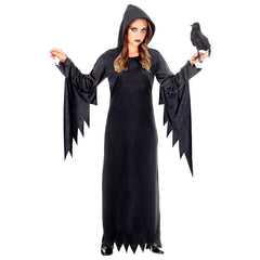 Déguisement Robe Gothic Queen Addams Noir Enfant / Costume Morticia Fille / Costume Sorcière Fille / La Maison Du Déguisement
