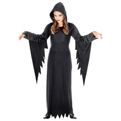 Déguisement Robe Gothic Queen Addams Noir Enfant / Costume Morticia Fille / Costume Sorcière Fille / La Maison Du Déguisement