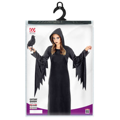 Déguisement Robe Gothic Queen Addams Noir Enfant / Costume Morticia Fille / Costume Sorcière Fille / La Maison Du Déguisement