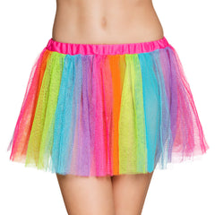 Tutu Jupon Fluo Multicolore Années 80 / Tutu résille Arc-en-ciel / La Maison Du Déguisement