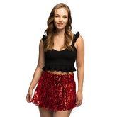 Jupe Disco Sequins Rouge / Mini Jupe Sequins Rouge / Jupe Disco Paillettes Rouge / La Maison Du Déguisement