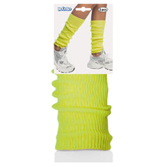 Guêtres Années 80 Jaune Disco / Jambières Jaune Fluo / La Maison Du Déguisement