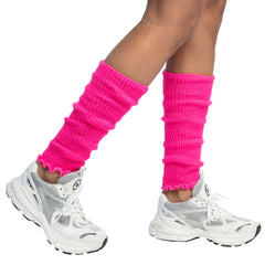Guêtres Années 80 Rose Disco / Jambières Rose Fluo / La Maison Du Déguisement