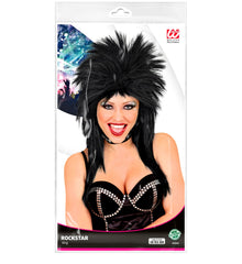 Perruque Rock Star Noir / Perruque Punk Noir / La Maison Du Déguisement