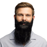 Barbe Avec Moustache Noire / Barbe Classic Noir / Moustache et Barbe Ride Noir / La Maison Du Déguisement