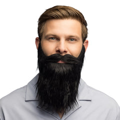 Barbe Avec Moustache Noire / Barbe Classic Noir / Moustache et Barbe Ride Noir / La Maison Du Déguisement