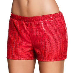 Short Disco Sequins Rouge / Culotte Sequins Rouge / Short Paillettes Rouge / La Maison Du Déguisement