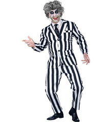 Déguisement Fantôme Sordide Adulte / Costume Beetlejuice Sordide Halloween Homme / La Maison Du Déguisement