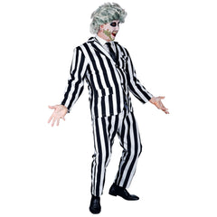 Déguisement Fantôme Sordide Adulte / Costume Beetlejuice Sordide Halloween Homme / La Maison Du Déguisement