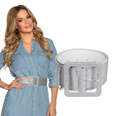 Ceinture Disco Argent / Ceinture Argent Brillante / La Maison Du Déguisement