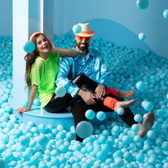 Chemise Disco Bleu Turquoise / Chemise Partie Bleu Turquoise / La Maison Du Déguisement