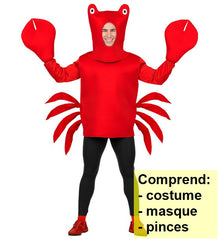Déguisement Crabe Adulte / Costume Langouste Poisson / Déguisement Homard / La Maison Du Déguisement