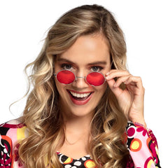 Lunettes party Hippie Rouge / Lunettes Lennon Rouge / Lunettes Hippie Rouge / La Maison Du Déguisement