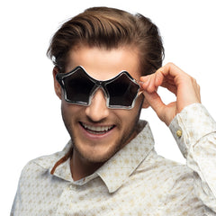 Lunettes Party Étoiles Star Argent / Lunettes Disco Étoiles Argent / La Maison Du Déguisement