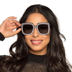 Lunettes Party Bling bling Noir / Lunettes Disco Strass Noir / Lunettes Party paillettes Noir / La Maison du Déguisement