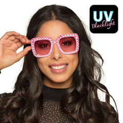 Lunettes Party Bling bling Rose / Lunettes Disco Strass Rose / Lunettes Party paillettes Rose / La Maison du Déguisement