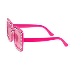 Lunettes Party Bling bling Rose / Lunettes Disco Strass Rose / Lunettes Party paillettes Rose / La Maison du Déguisement