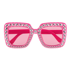 Lunettes Party Bling bling Rose / Lunettes Disco Strass Rose / Lunettes Party paillettes Rose / La Maison du Déguisement