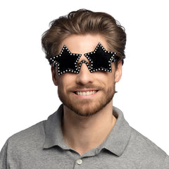 Lunettes Etoiles Strass Rock Star / Lunettes Étoile Party Noir / La Maison Du Déguisement