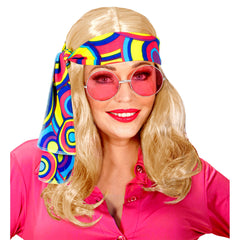 Perruque Hippie Blonde avec Bandeau / Perruque Blonde 70s Disco Fever avec Bandeau / La Maison Du Déguisement