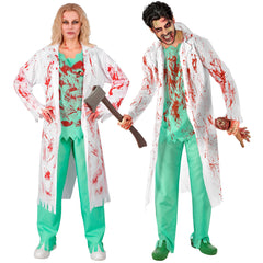 Déguisement Chirurgien Zombie Adulte / Costume Médecin Urgence Sanglant / Costume Infirmier Halloween / La Maison Du Déguisement