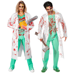 Déguisement Chirurgien Zombie Adulte / Costume Médecin Urgence Sanglant / Costume Infirmier Halloween / La Maison Du Déguisement