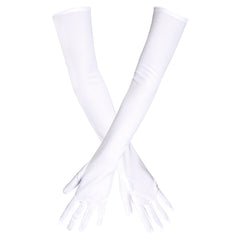Gants longs Blanc / Gants Opéra Los Angeles Blanc / La Maison du Déguisement
