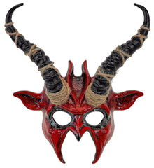 Masque Chaman Diable / Masque Halloween Chaman Cornes Démon Rouge / La Maison Du Déguisement