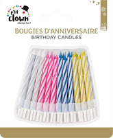 Bougies Anniversaire Multicolore / 24 Bougies d’anniversaire Multicolore / La Maison Du Déguisement